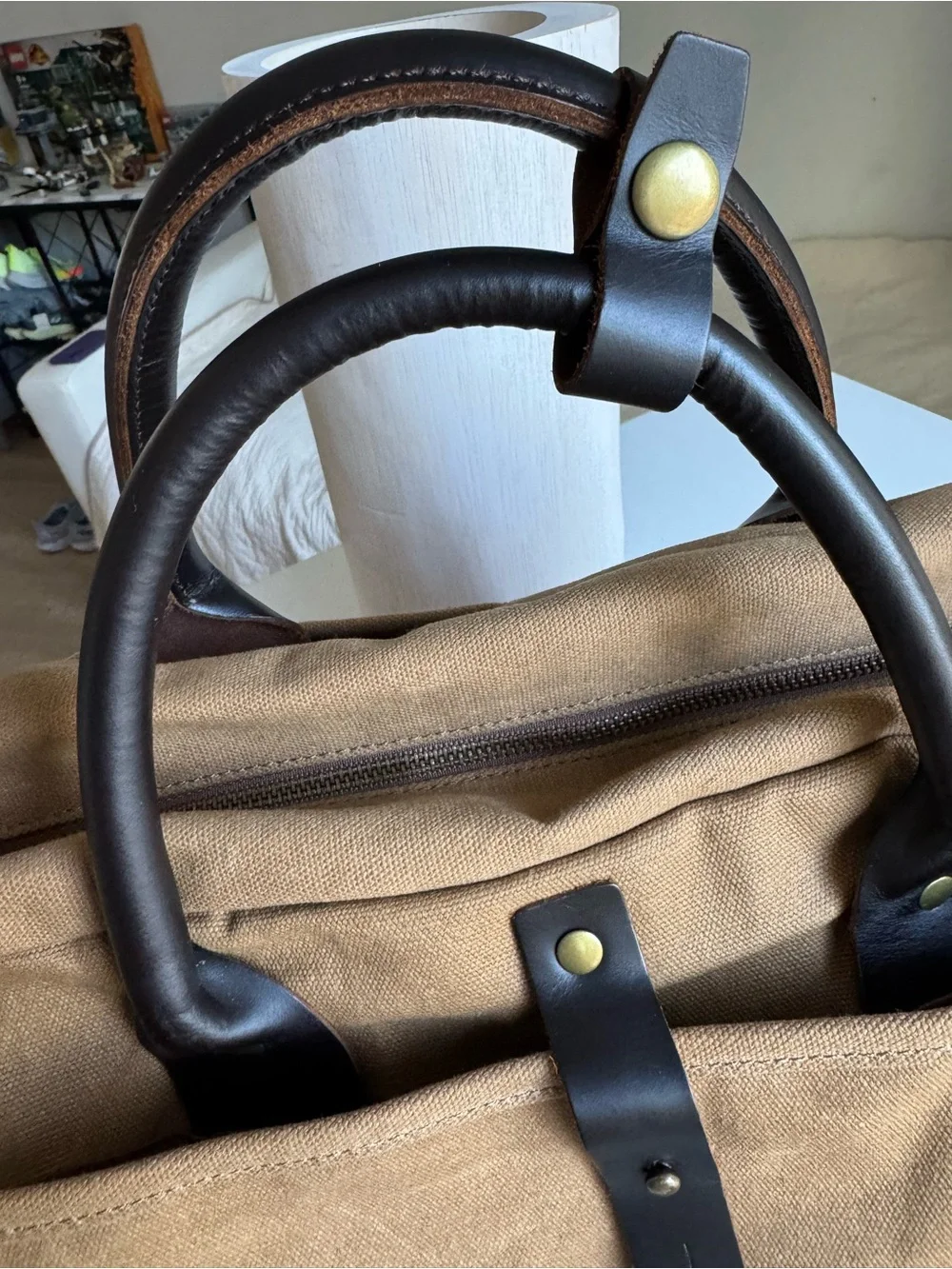 Daneberry DDMA Canvas & Leather Weekender Travel Duffel Bag